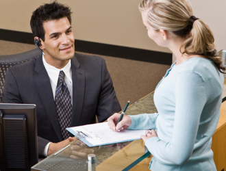 serviço de recepcionista